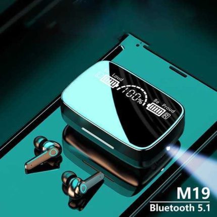 M19 TWS Bluetooth Earbuds in black color
